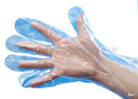 Slip Resistant Safety Clear Plastic Disposable Gloves Transparent For Food Industry
