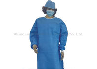Sterile Non Reinforced Disposable Surgical Gowns SMS Material Light Blue Color